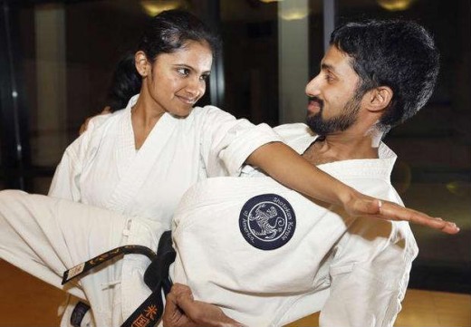 Priya Thekkumparambath Mana has developed a passion for the martial arts with her husband Arun Devaraj since moving to Richland two years ago. ANDREW JANSEN — Tri-City Herald